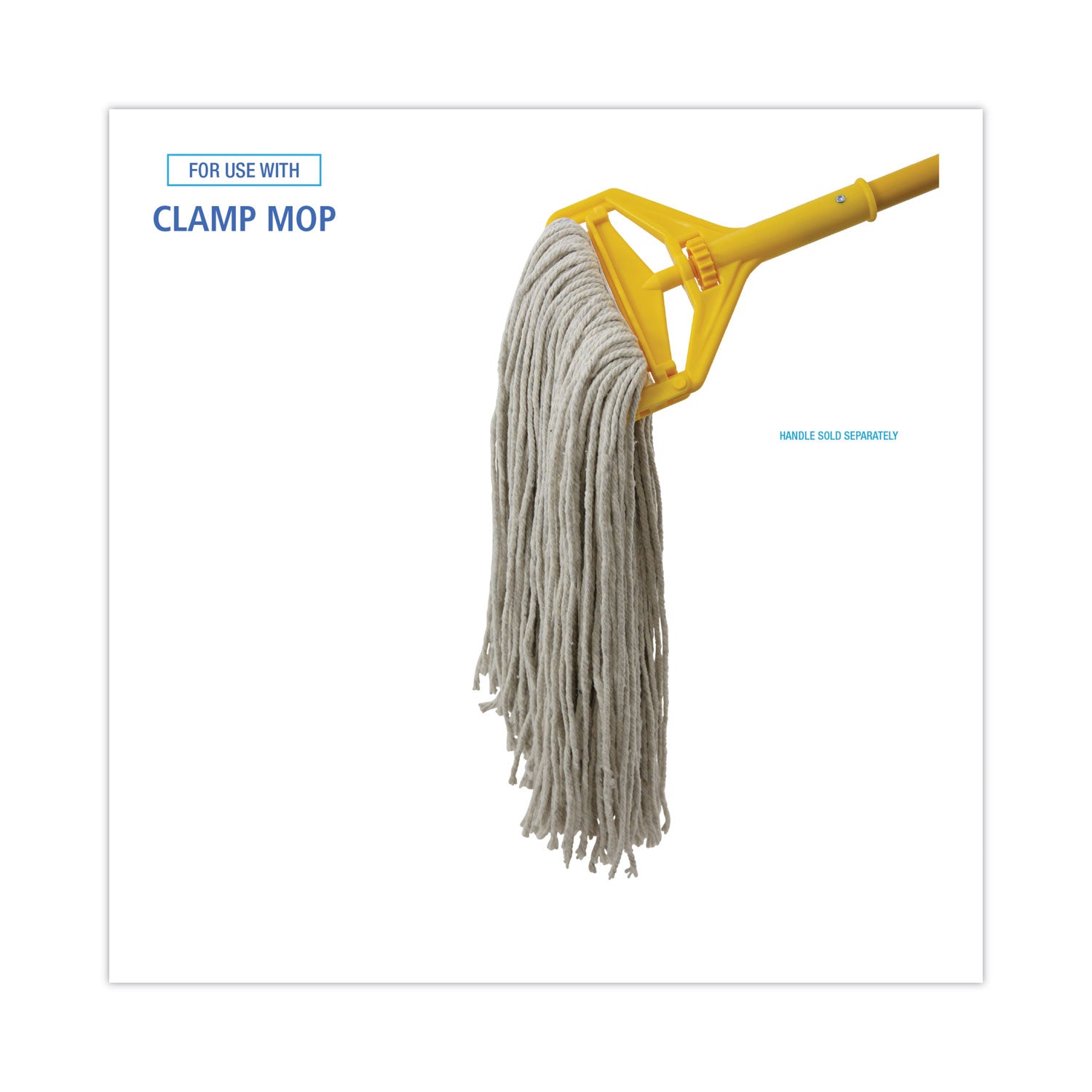 Premium Cut-End Wet Mop Heads, Cotton, 20oz, White, 12/Carton - 