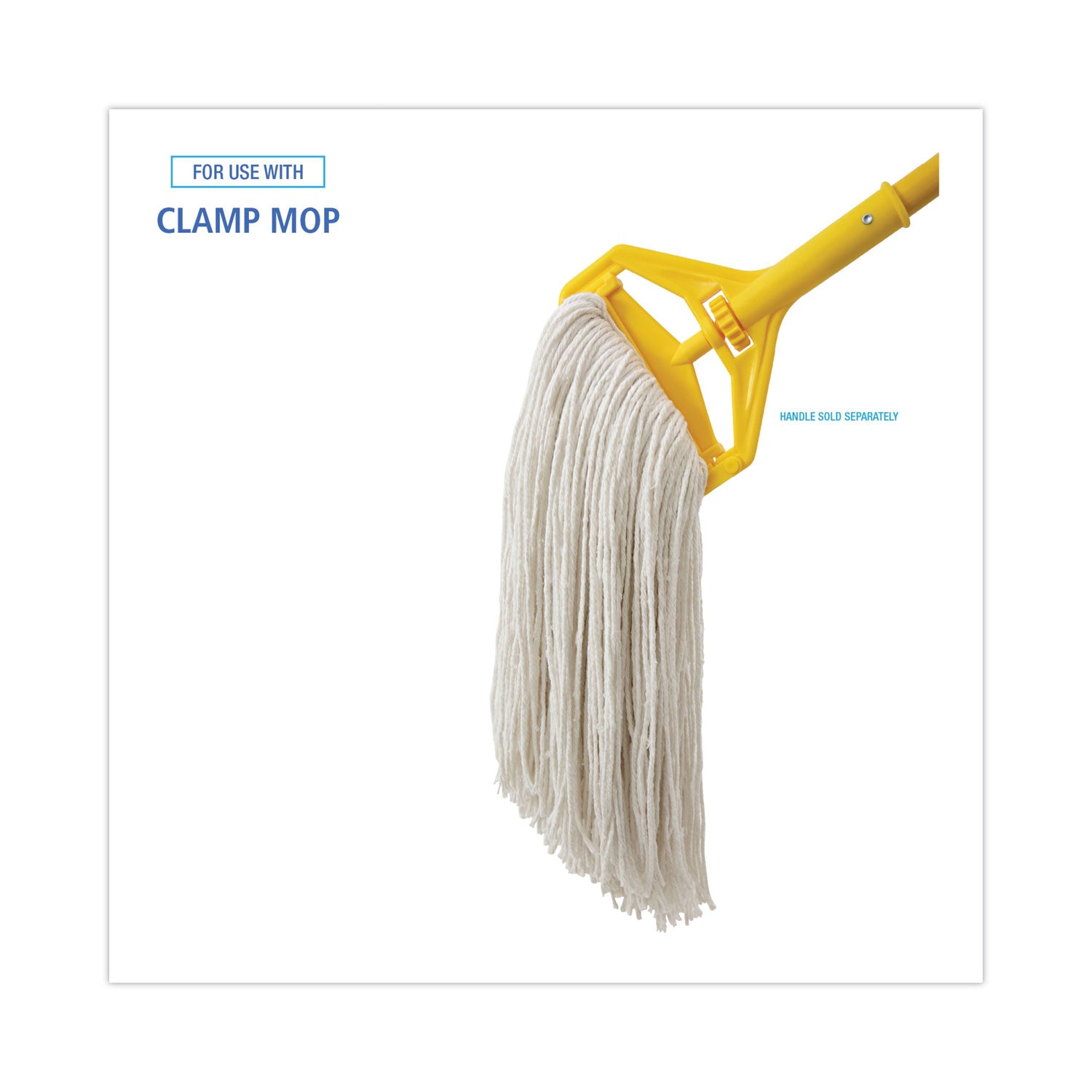 Premium Cut-End Wet Mop Heads, Rayon, 24oz, White, 12/Carton - 