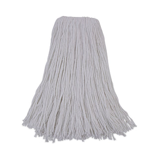 Mop Head, Premium Standard Head, Rayon Fiber, 32oz, White, 12/Carton