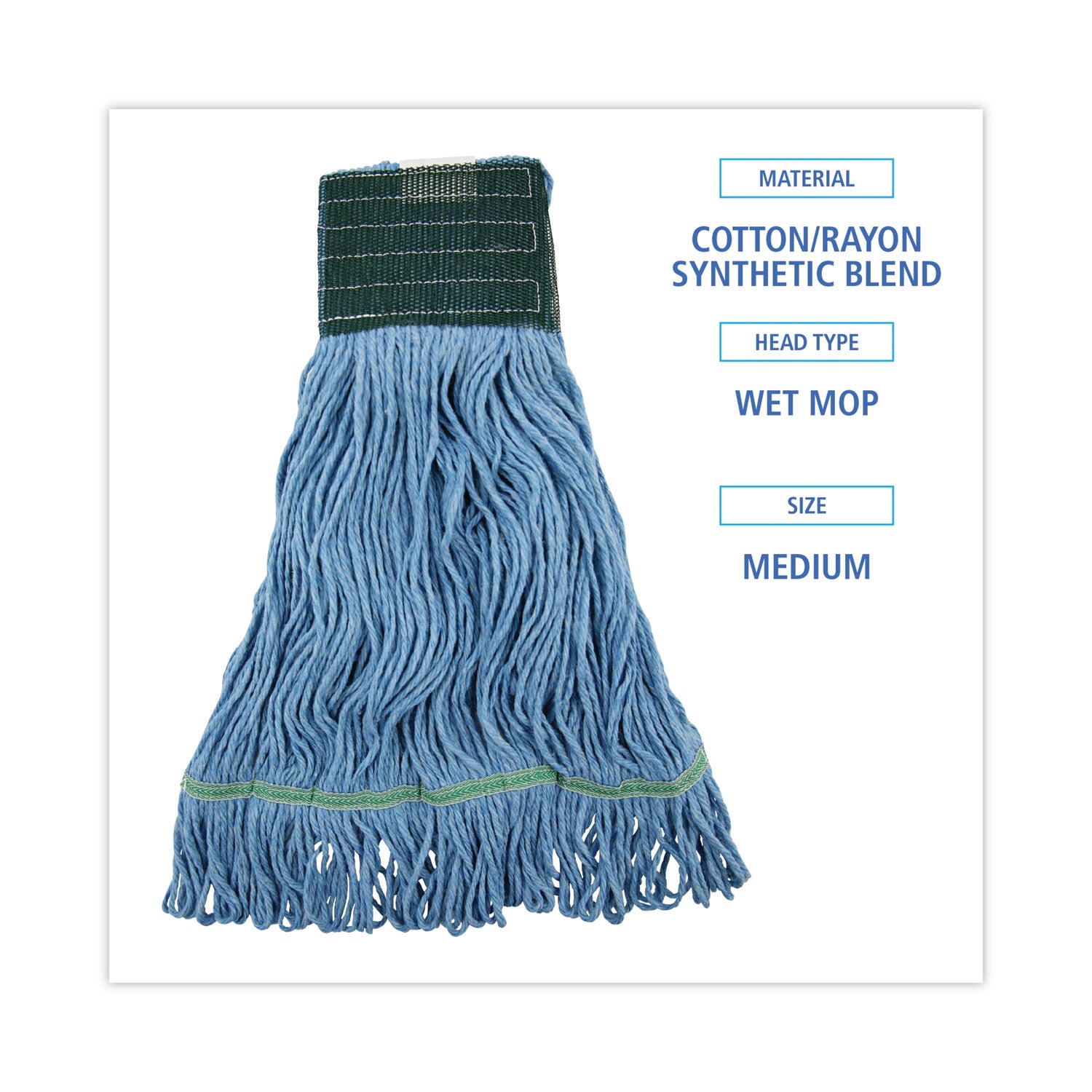 looped-end-mop-kit-medium-blue-cotton-rayon-synthetic-head-60-yellow-metal-polypropylene-handle_bwk400mbc - 2