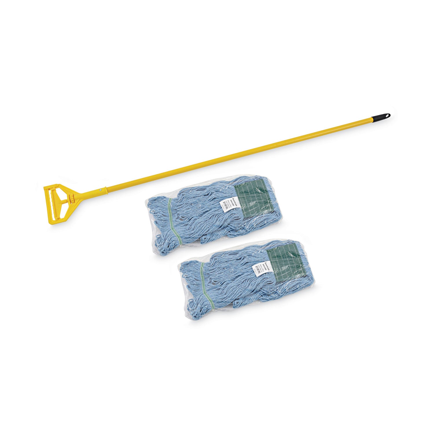 looped-end-mop-kit-medium-blue-cotton-rayon-synthetic-head-60-yellow-metal-polypropylene-handle_bwk400mbc - 6