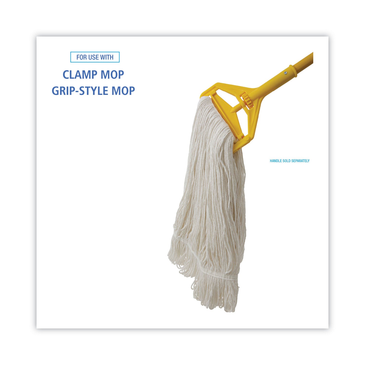 Pro Loop Web/Tailband Wet Mop Head, Rayon, 24oz, White - 