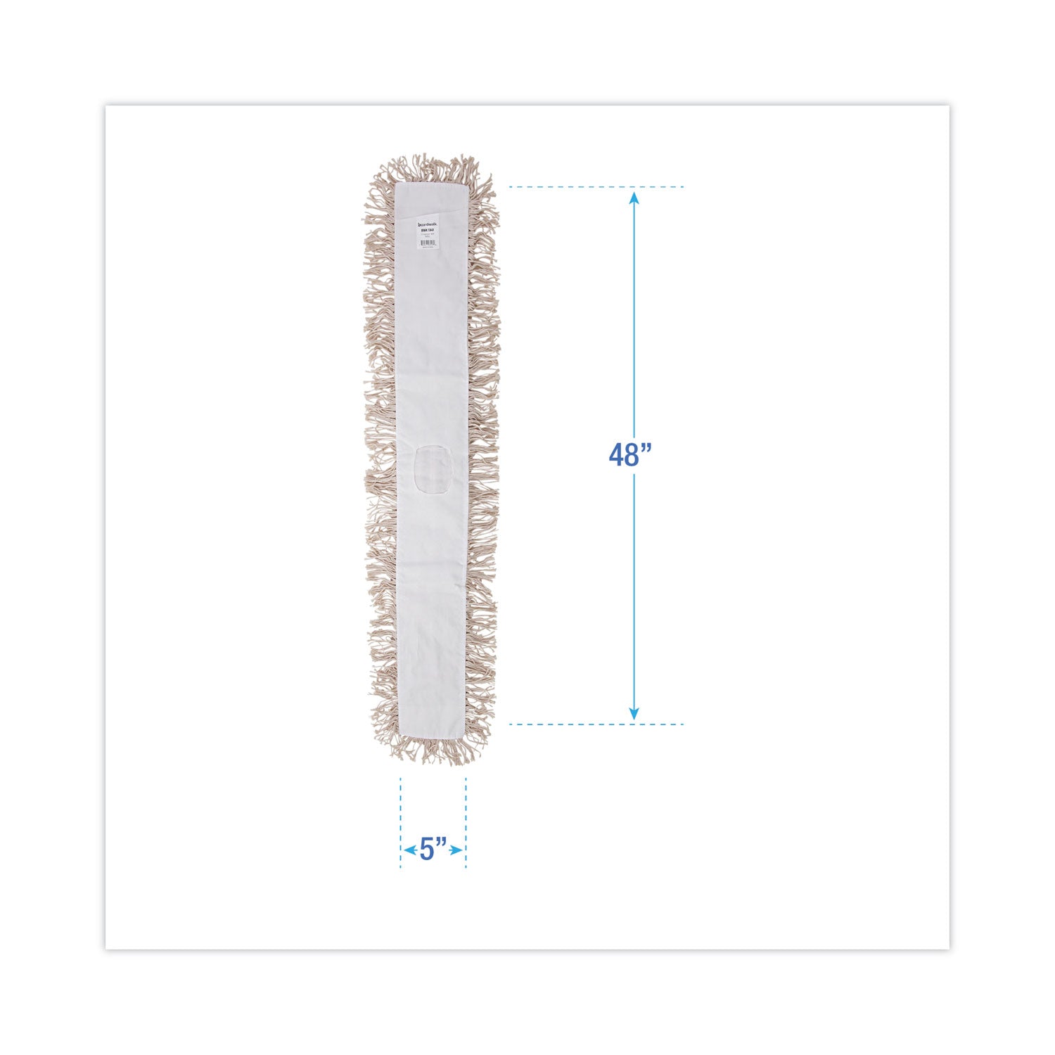 Industrial Dust Mop Head, Hygrade Cotton, 48w x 5d, White - 