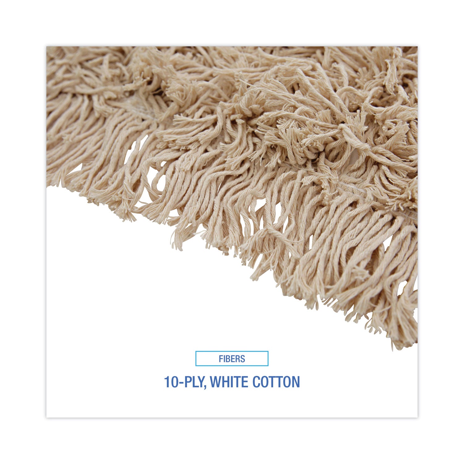 Industrial Dust Mop Head, Hygrade Cotton, 48w x 5d, White - 