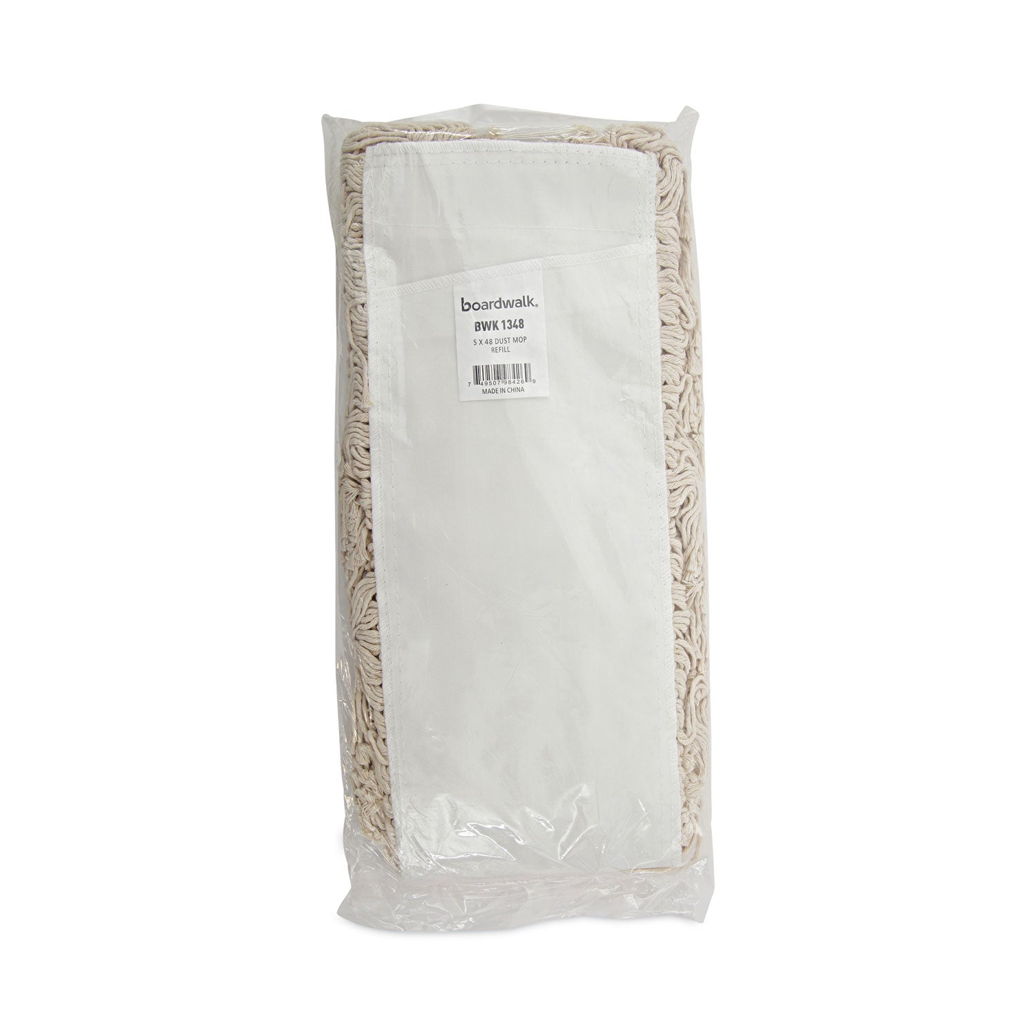 Industrial Dust Mop Head, Hygrade Cotton, 48w x 5d, White