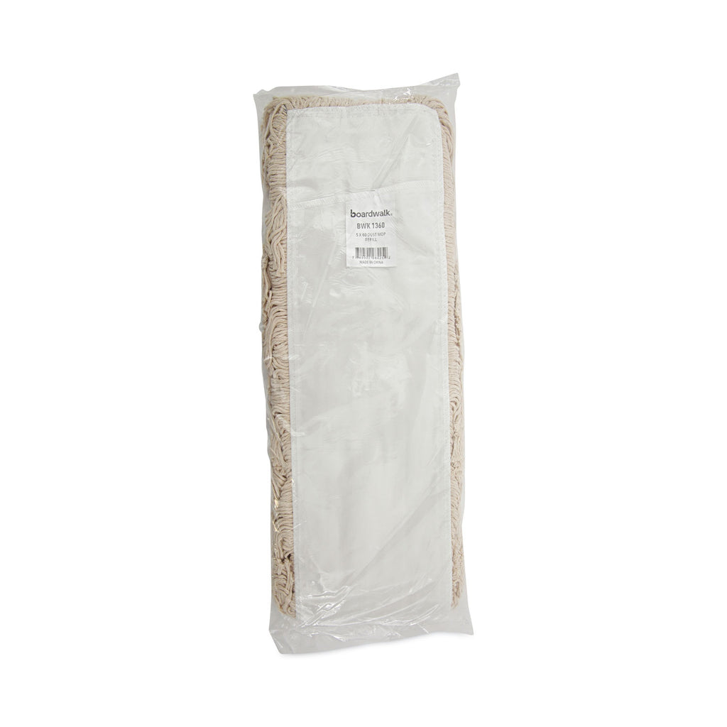 Industrial Dust Mop Head, Hygrade Cotton, 60w x 5d, White