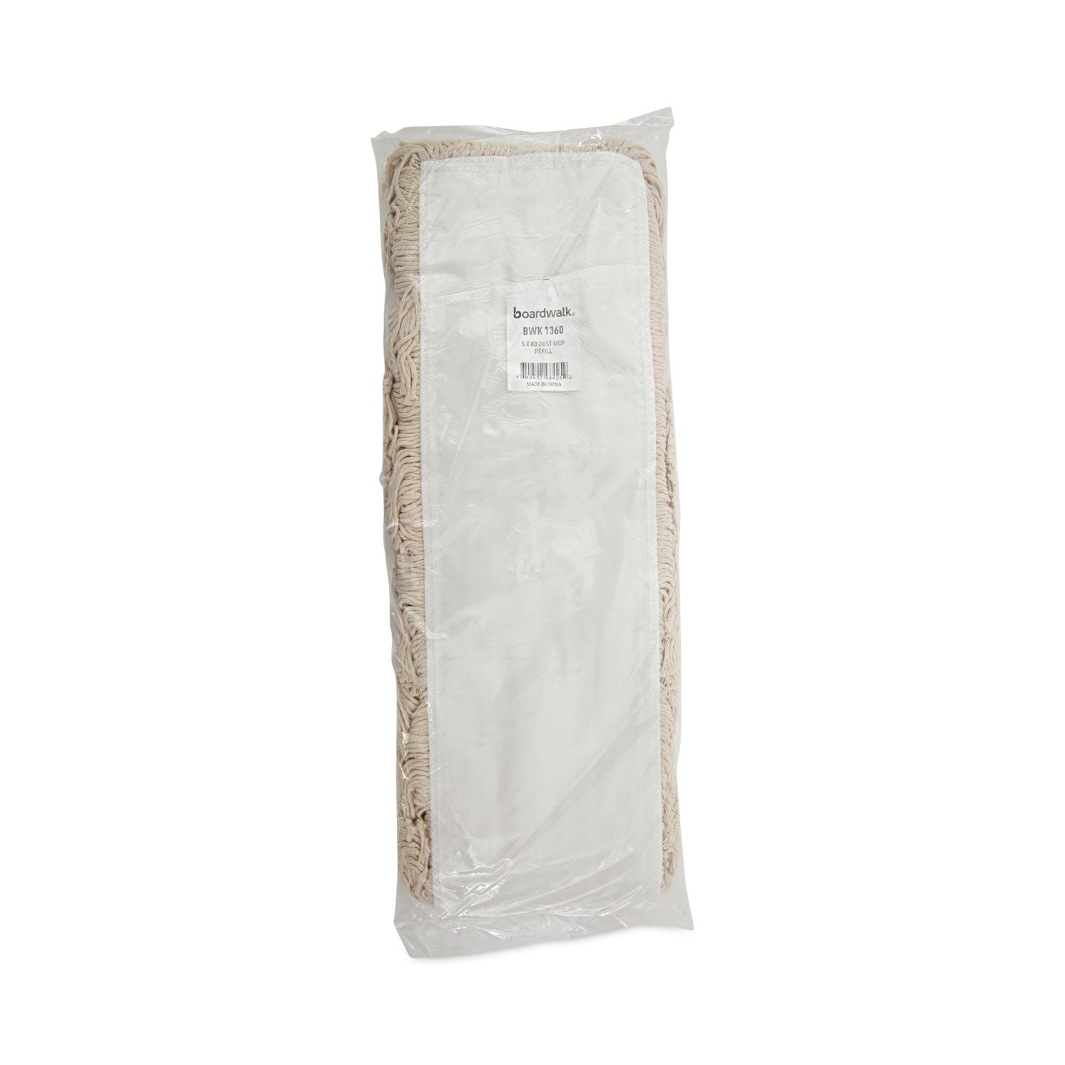 Industrial Dust Mop Head, Hygrade Cotton, 60w x 5d, White