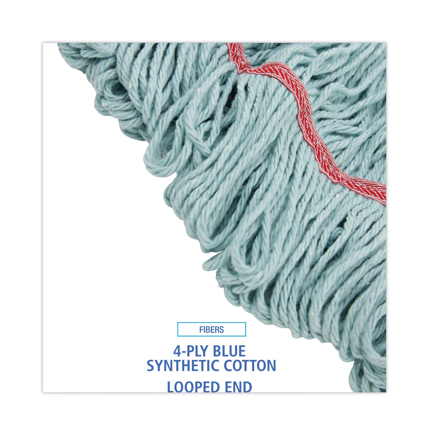 EchoMop with Looped-End Wet Head, Synthetic/Cotton, Large, Blue