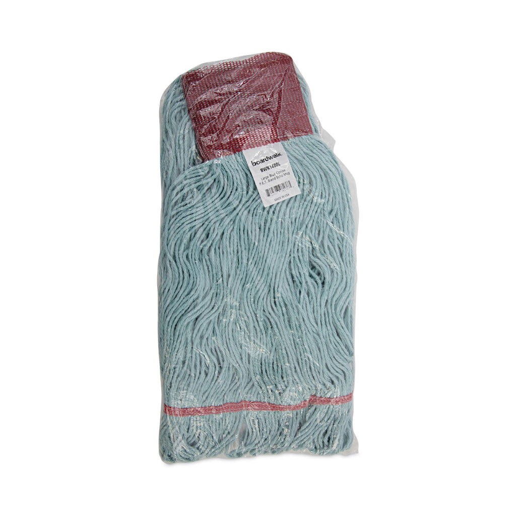 EchoMop with Looped-End Wet Head, Synthetic/Cotton, Large, Blue