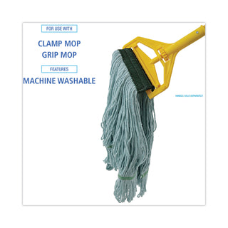 EchoMop with Looped-End Wet Head, Synthetic/Cotton, Medium, Blue, 12/Carton