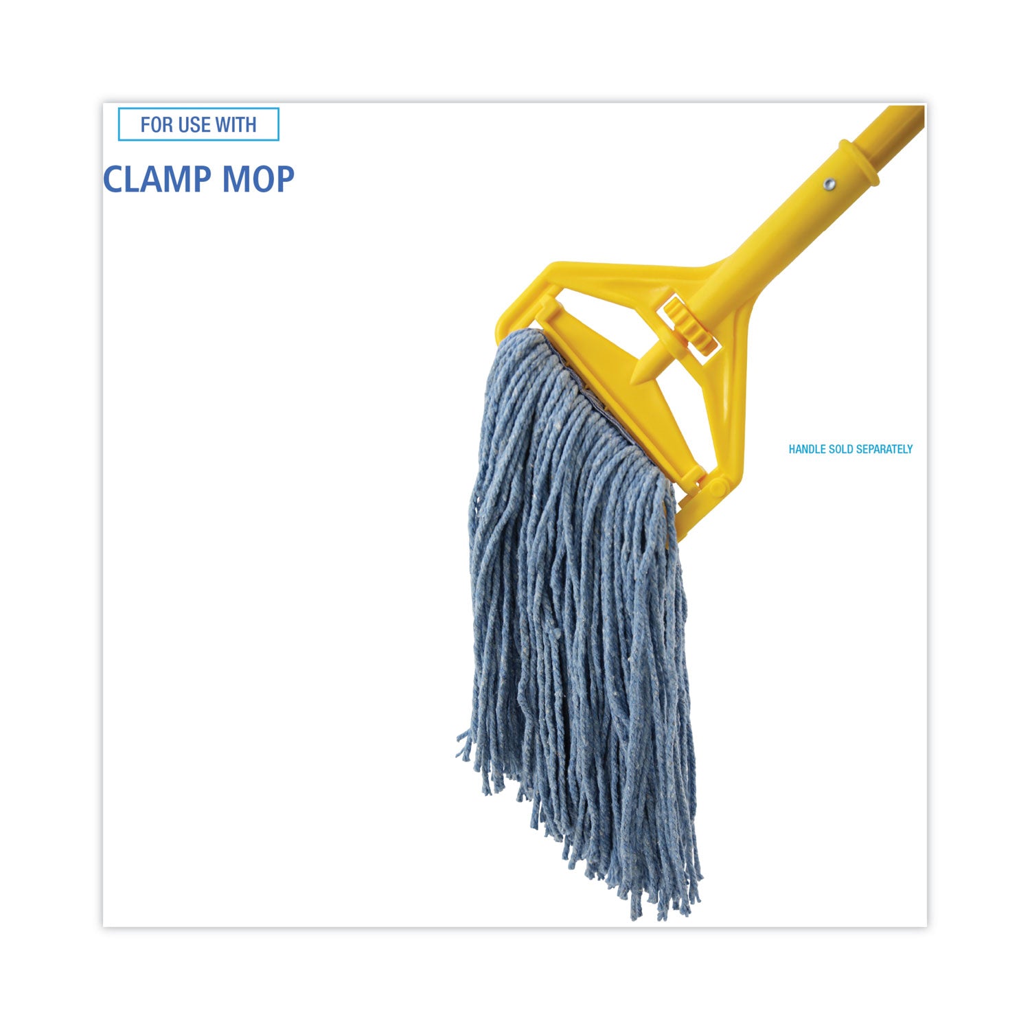 Mop Head, Standard Head, Cotton/Synthetic Fiber, Cut-End, #16., Blue