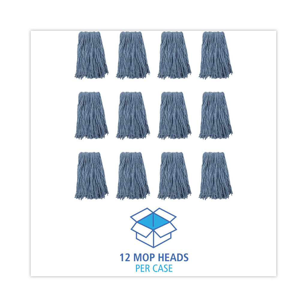 Mop Head, Standard Head, Cotton/Synthetic Fiber, Cut-End, #16., Blue