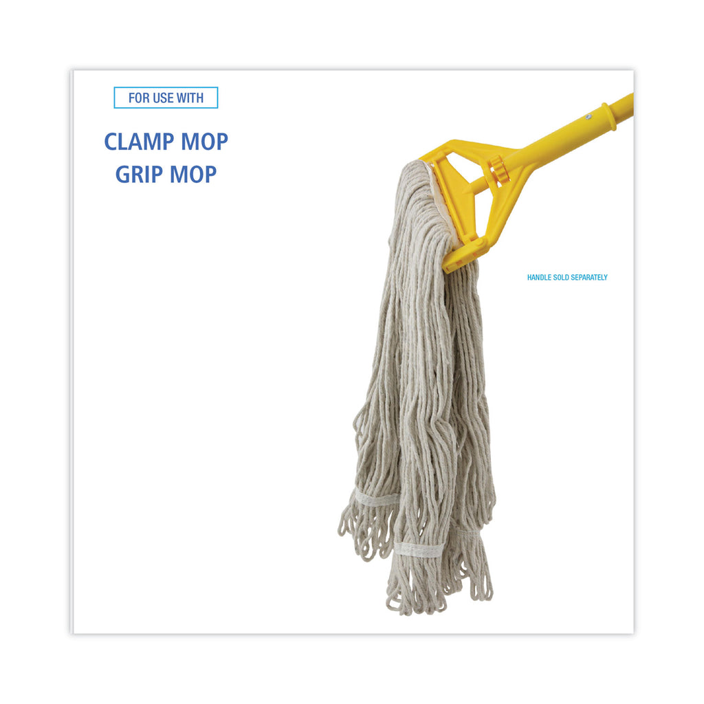 Pro Loop Web/Tailband Wet Mop Head, Cotton, 12/Carton