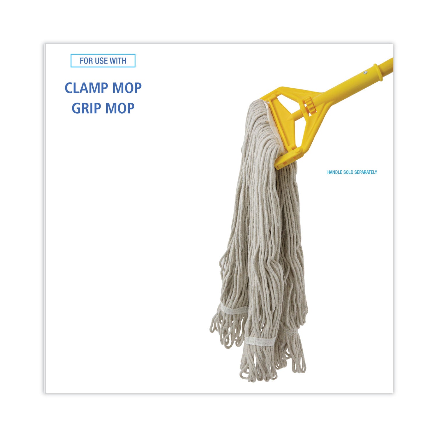 Pro Loop Web/Tailband Wet Mop Head, Cotton, 12/Carton - 