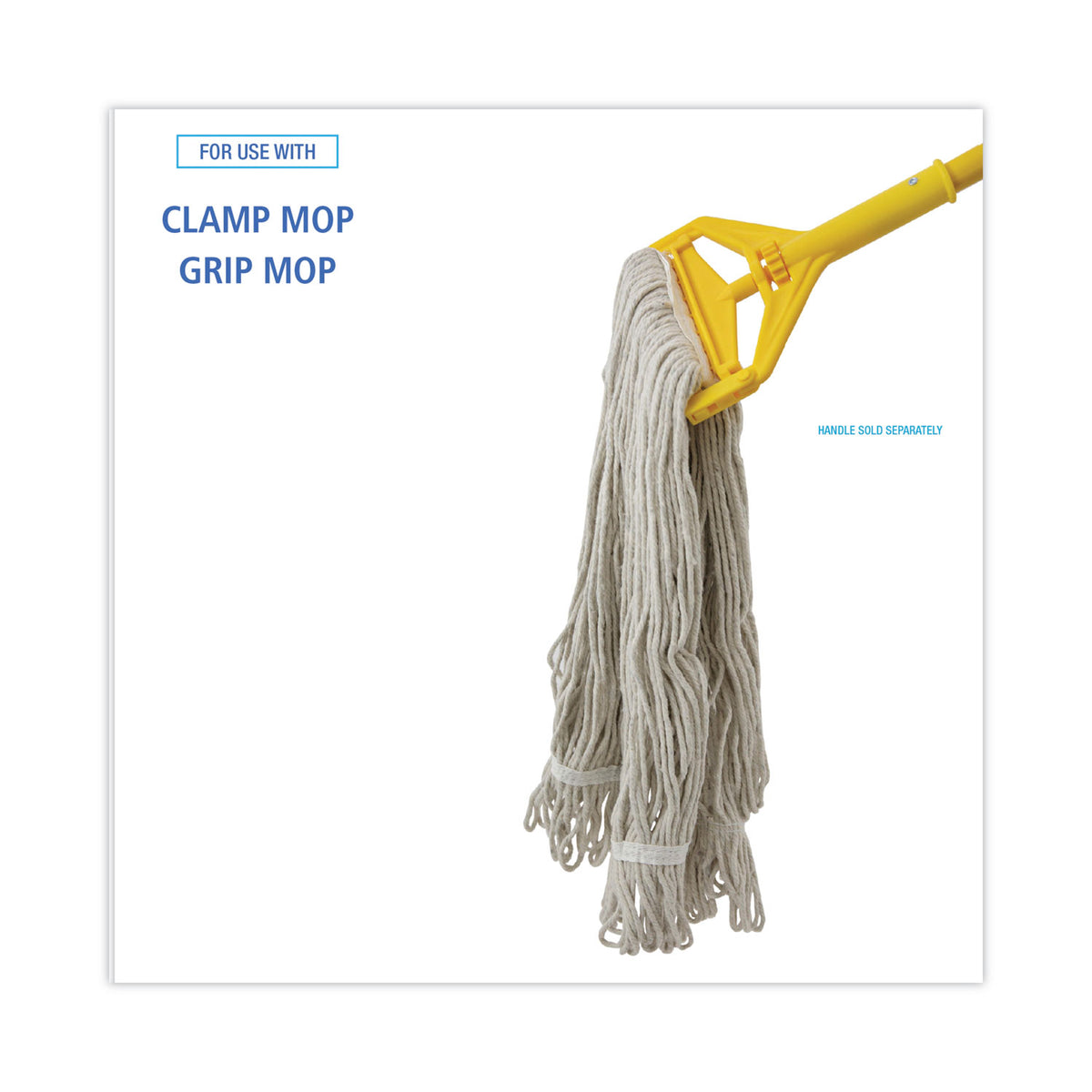 Pro Loop Web/Tailband Wet Mop Head, Cotton, 12/Carton