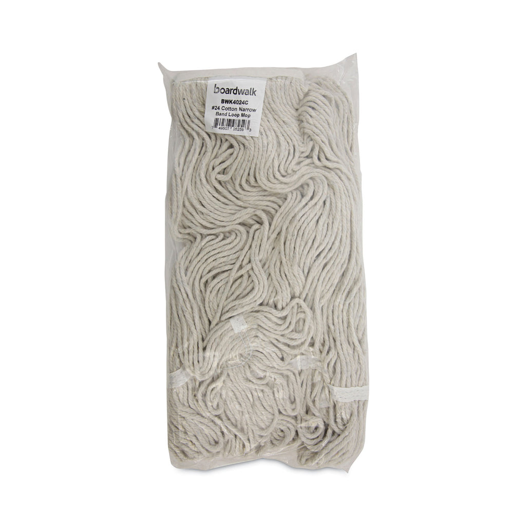 Pro Loop Web/Tailband Wet Mop Head, Cotton, 12/Carton