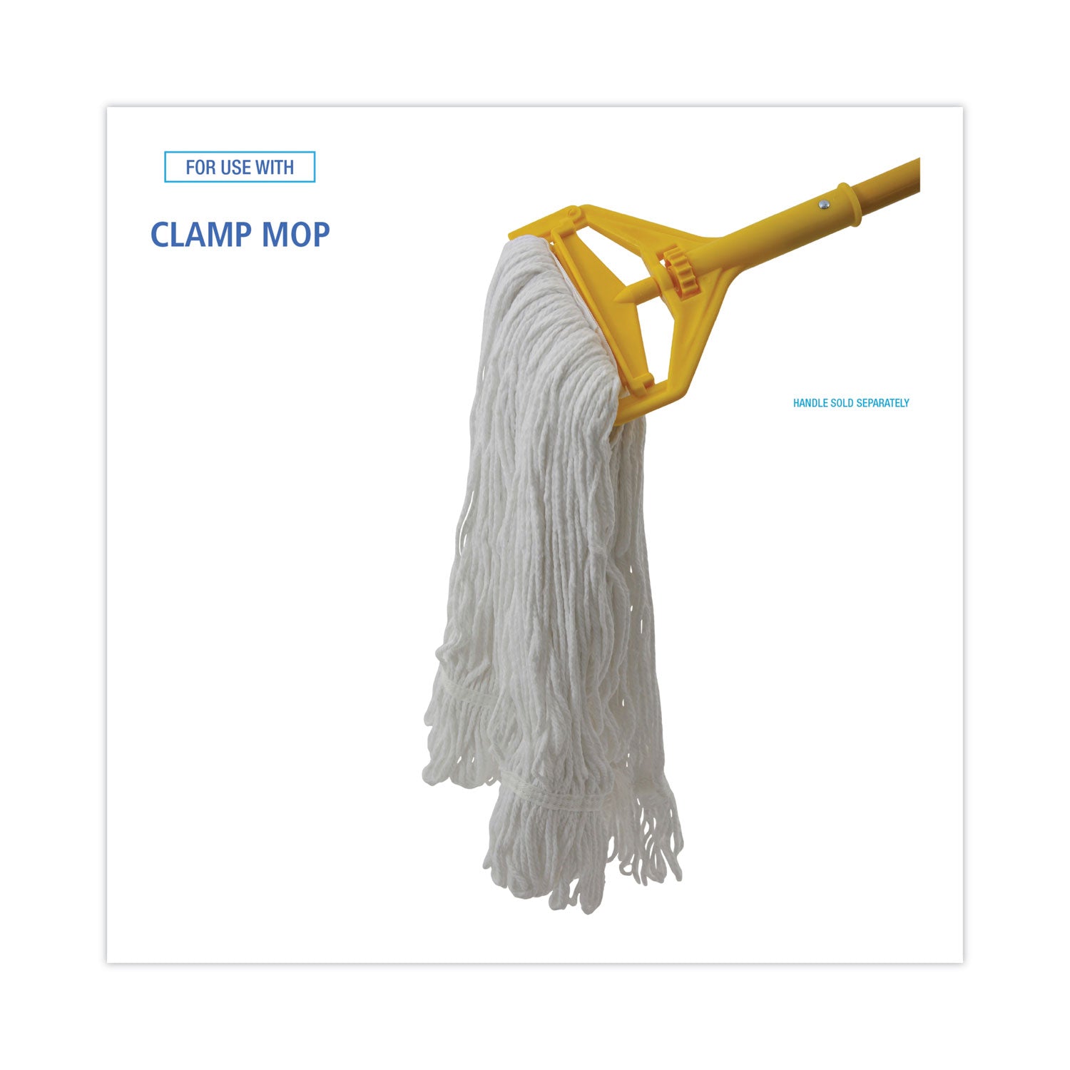 Pro Loop Web/Tailband Wet Mop Head, Rayon, #24 Size, White, 12/Carton - 