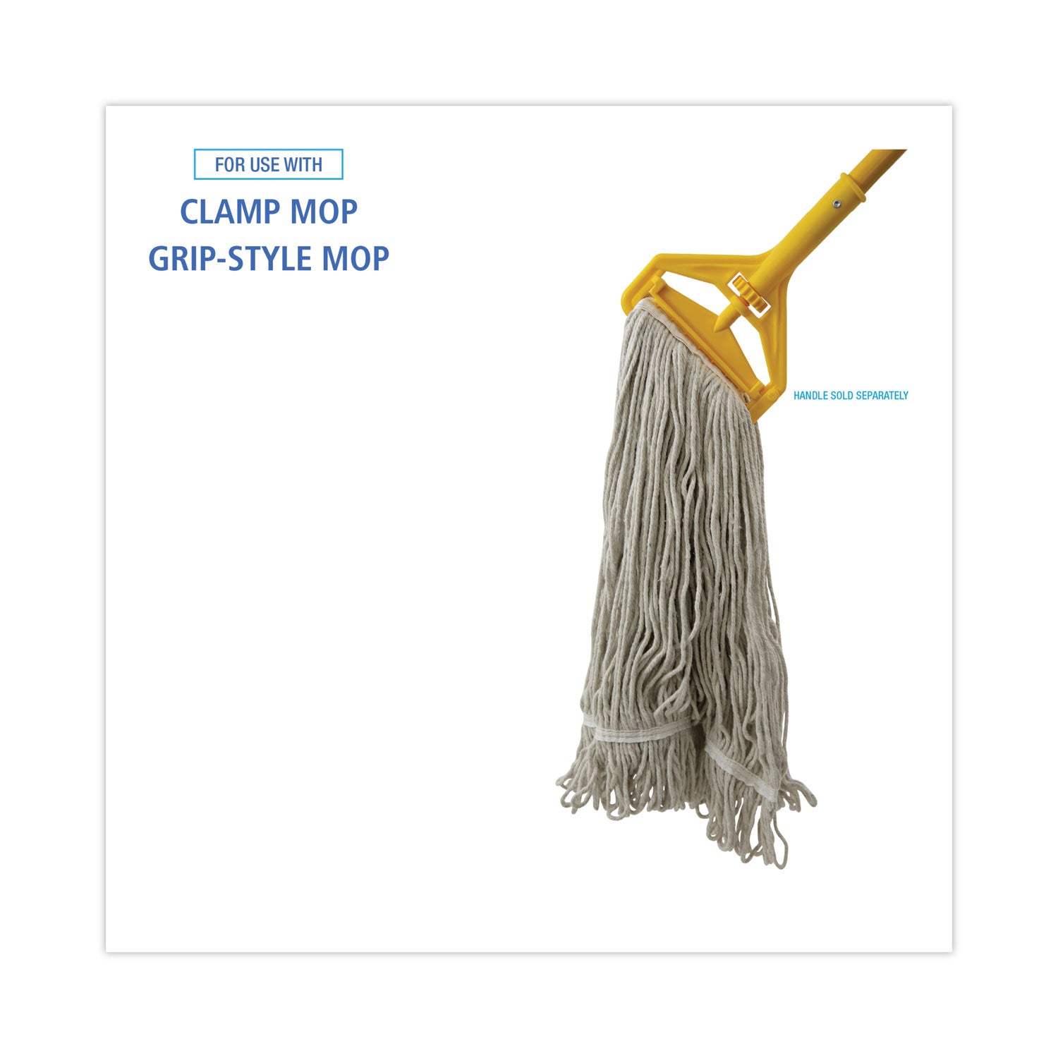 Mop Head, Loop Web/Tailband, Value Standard, Cotton, No. 32, White, 12/Carton - 