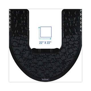 Commode Mat 2.0, Rubber, 22 x 22, Black, 6/Carton