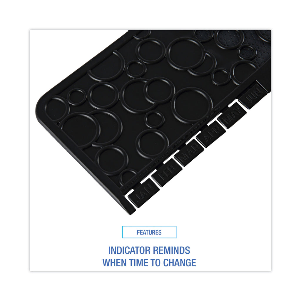 Commode Mat 2.0, Rubber, 22 x 22, Black, 6/Carton