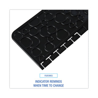 Commode Mat 2.0, Rubber, 22 x 22, Black, 6/Carton