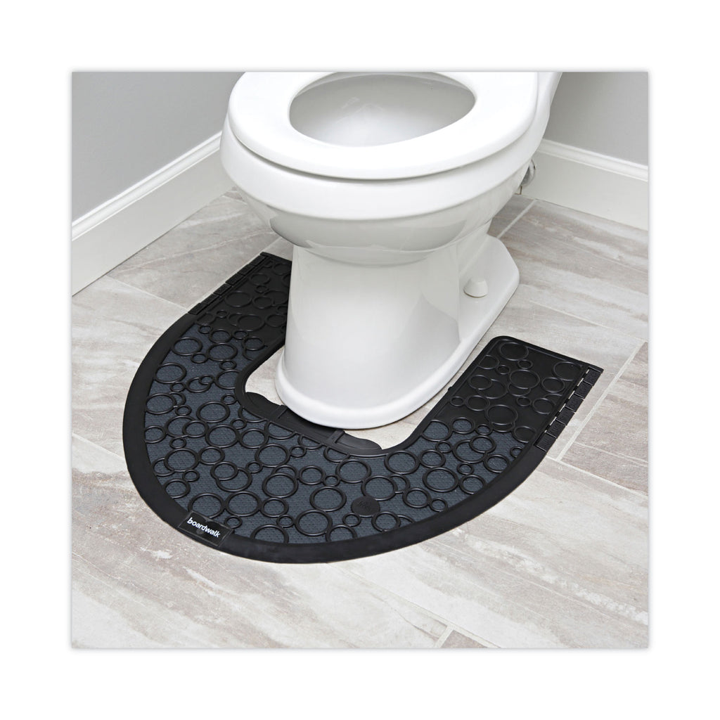 Commode Mat 2.0, Rubber, 22 x 22, Black, 6/Carton
