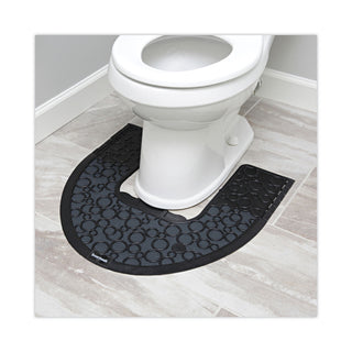 Commode Mat 2.0, Rubber, 22 x 22, Black, 6/Carton