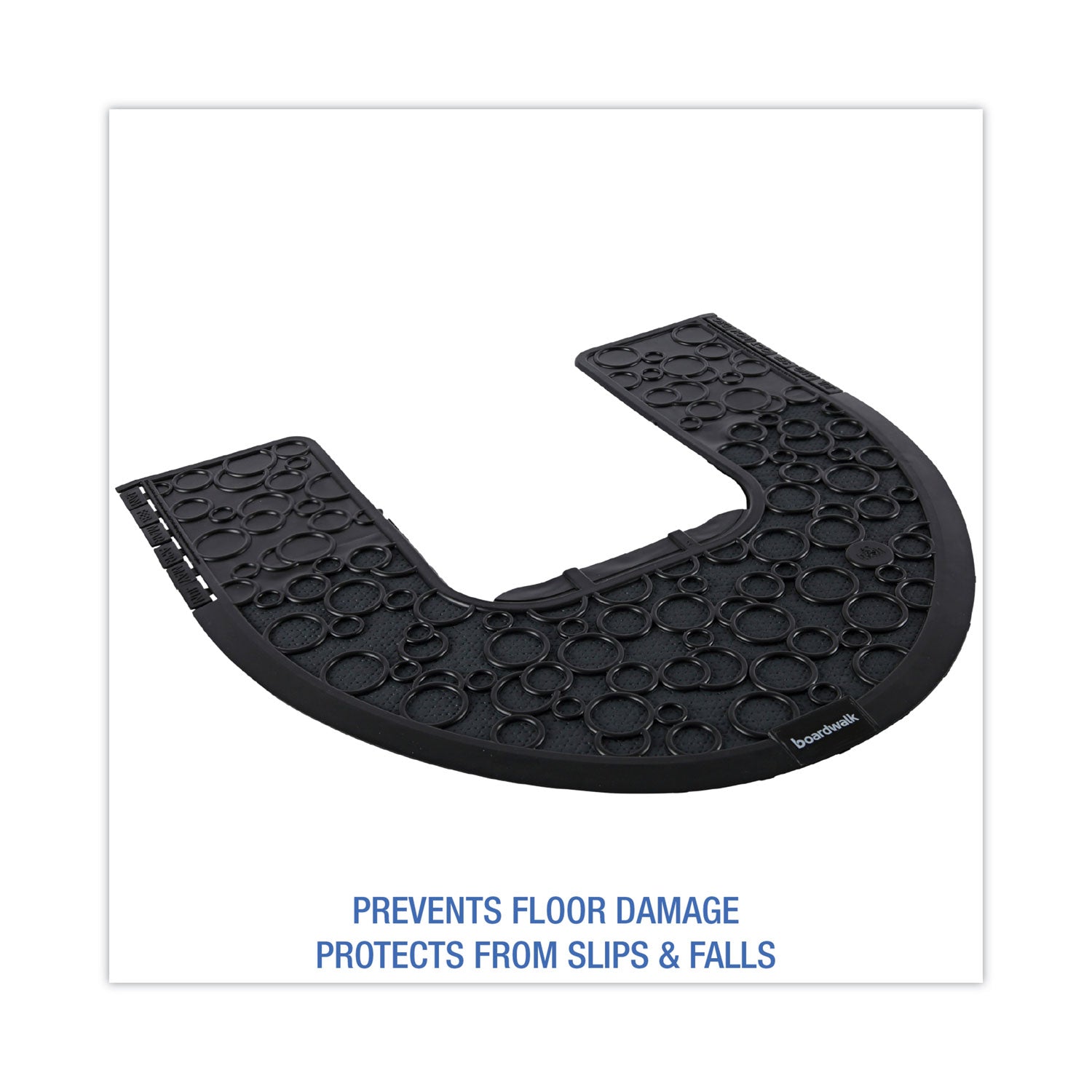 Commode Mat 2.0, Rubber, 22 x 22, Black, 6/Carton