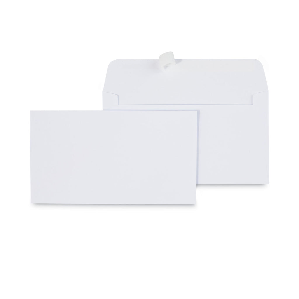 Peel Seal Strip Business Envelope, #6 3/4, Square Flap, Self-Adhesive Closure, 3.63 x 6.5, White, 100/Box - 