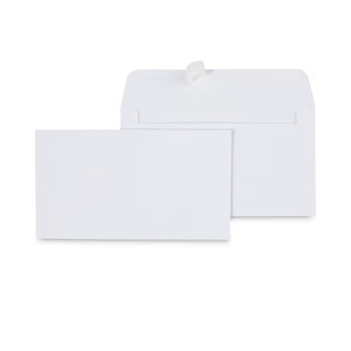 Peel Seal Strip Business Envelope, #6 3/4, Square Flap, Self-Adhesive Closure, 3.63 x 6.5, White, 100/Box - 