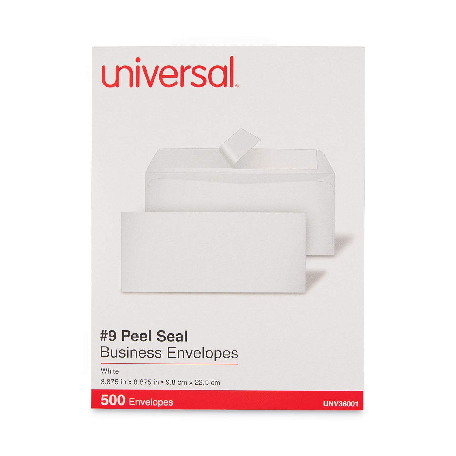 Peel Seal Strip Business Envelope, #9, Square Flap, Self-Adhesive Closure, 3.88 x 8.88, White, 500/Box - 