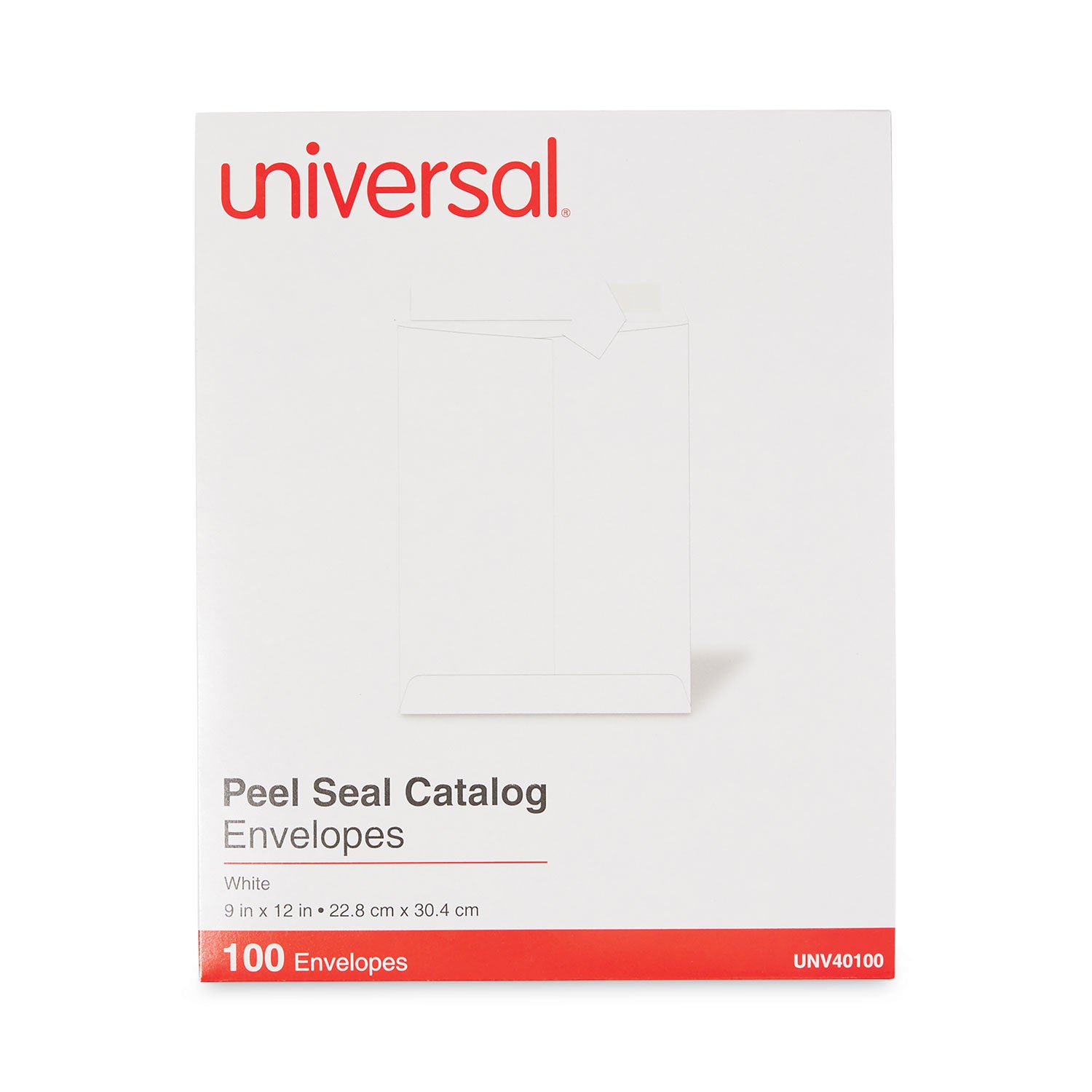 Peel Seal Strip Catalog Envelope, #10 1/2, Square Flap, Self-Adhesive Closure, 9 x 12, White, 100/Box - 