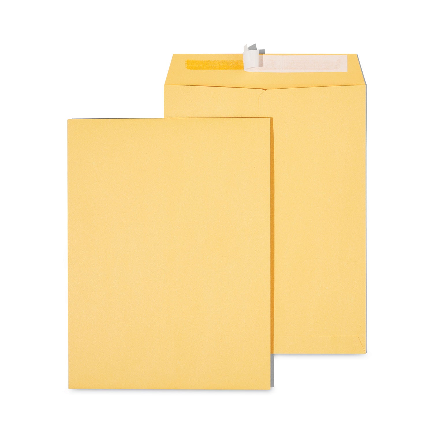 Peel Seal Strip Catalog Envelope, #10 1/2, Square Flap, Self-Adhesive Closure, 9 x 12, Natural Kraft, 100/Box - 