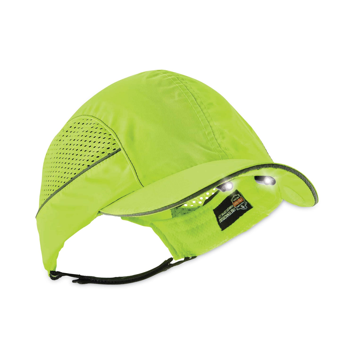 skullerz-8960-bump-cap-with-led-lighting-short-brim-lime-green-ships-in-1-3-business-days_ego23377 - 1