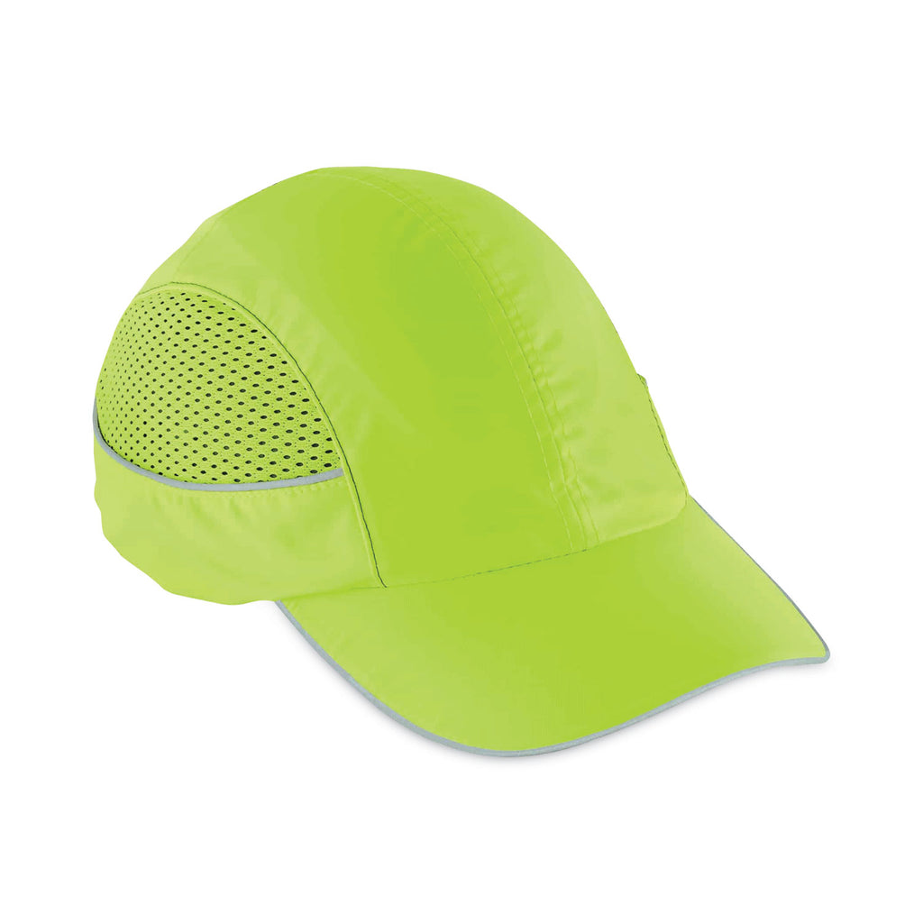 Skullerz 8960 Bump Cap with LED Lighting, Long Brim, Lime Green, Ships in 1-3 Business Days