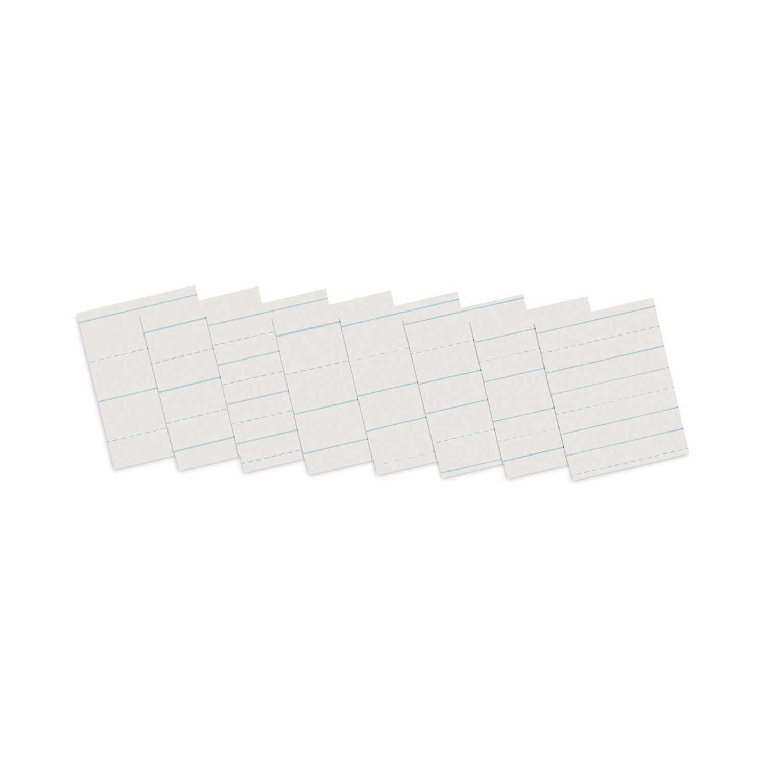 Skip-A-Line Ruled Newsprint Paper, 3/4" Two-Sided Long Rule, 8.5 x 11, 500/Ream - 