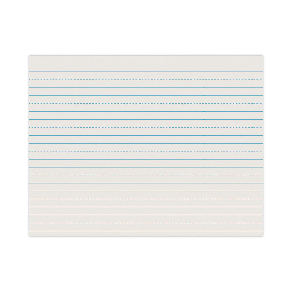 Skip-A-Line Ruled Newsprint Paper, 3/4" Two-Sided Long Rule, 8.5 x 11, 500/Ream