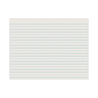 Skip-A-Line Ruled Newsprint Paper, 3/4" Two-Sided Long Rule, 8.5 x 11, 500/Ream