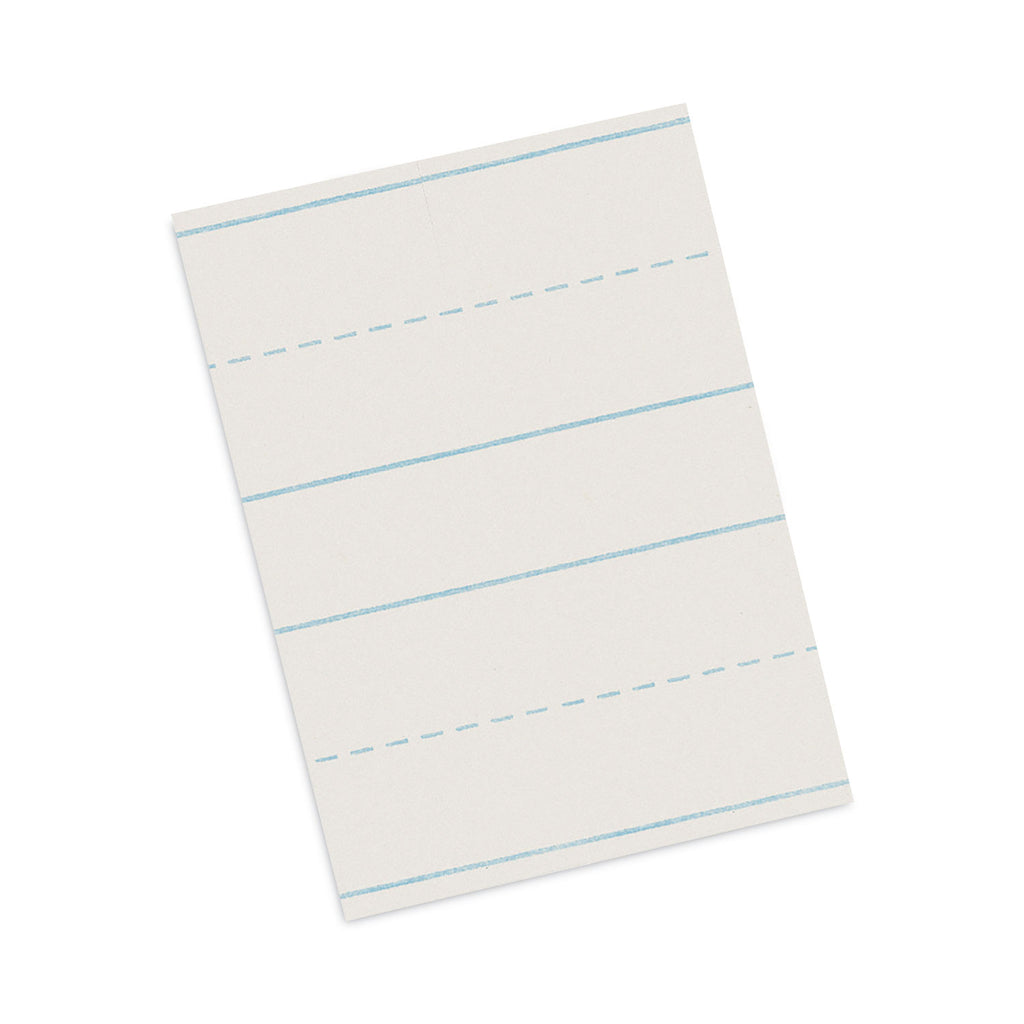 Skip-A-Line Ruled Newsprint Paper, 3/4" Two-Sided Long Rule, 8.5 x 11, 500/Ream