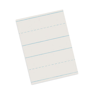 Skip-A-Line Ruled Newsprint Paper, 3/4" Two-Sided Long Rule, 8.5 x 11, 500/Ream