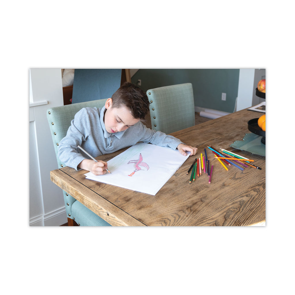 White Drawing Paper, 47 lb Text Weight, 12 x 18, Pure White, 500/Ream