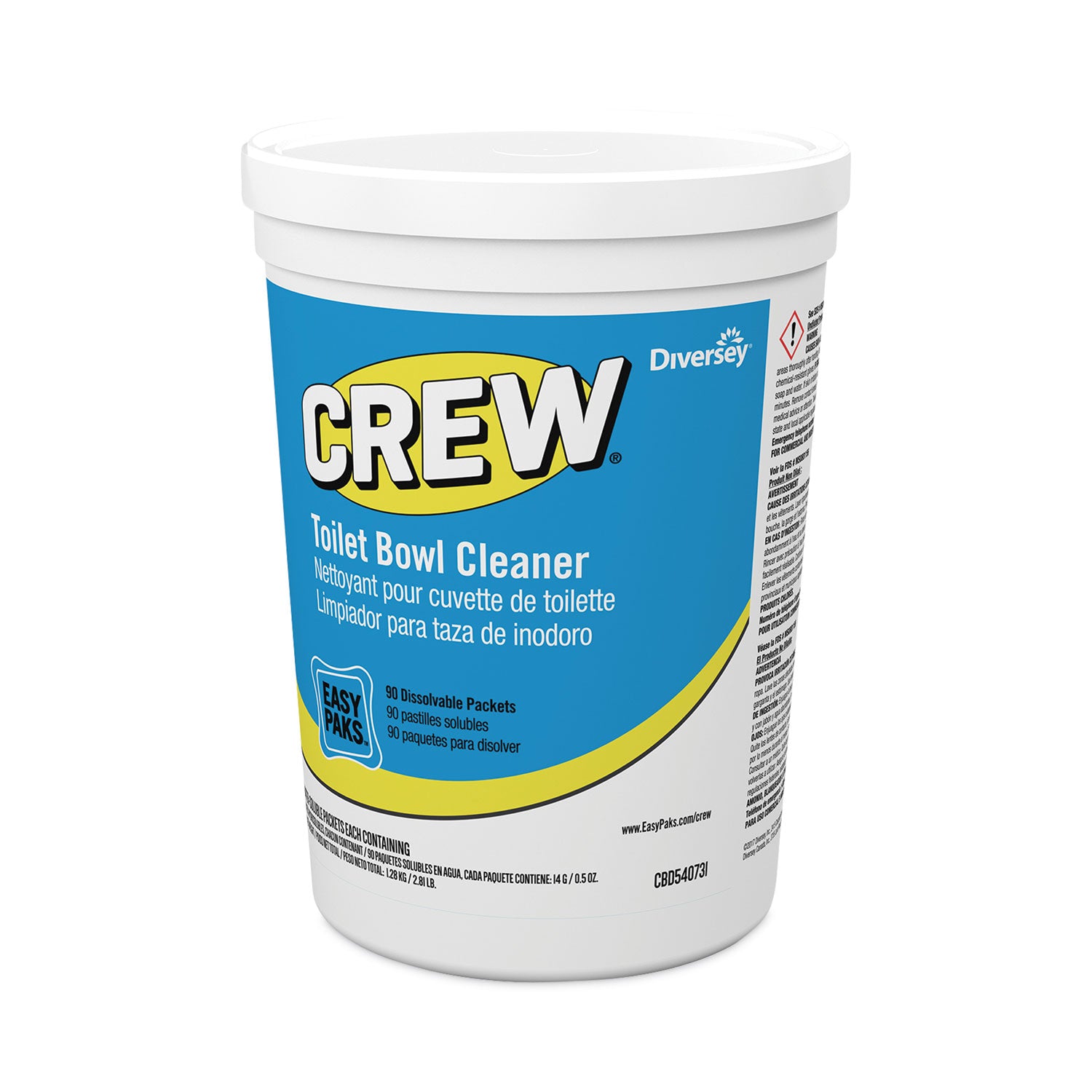 crew-easy-paks-toilet-bowl-cleaner-fresh-floral-scent-05-oz-packet-90-packets-tub-2-tubs-carton_dvocbd540731 - 2