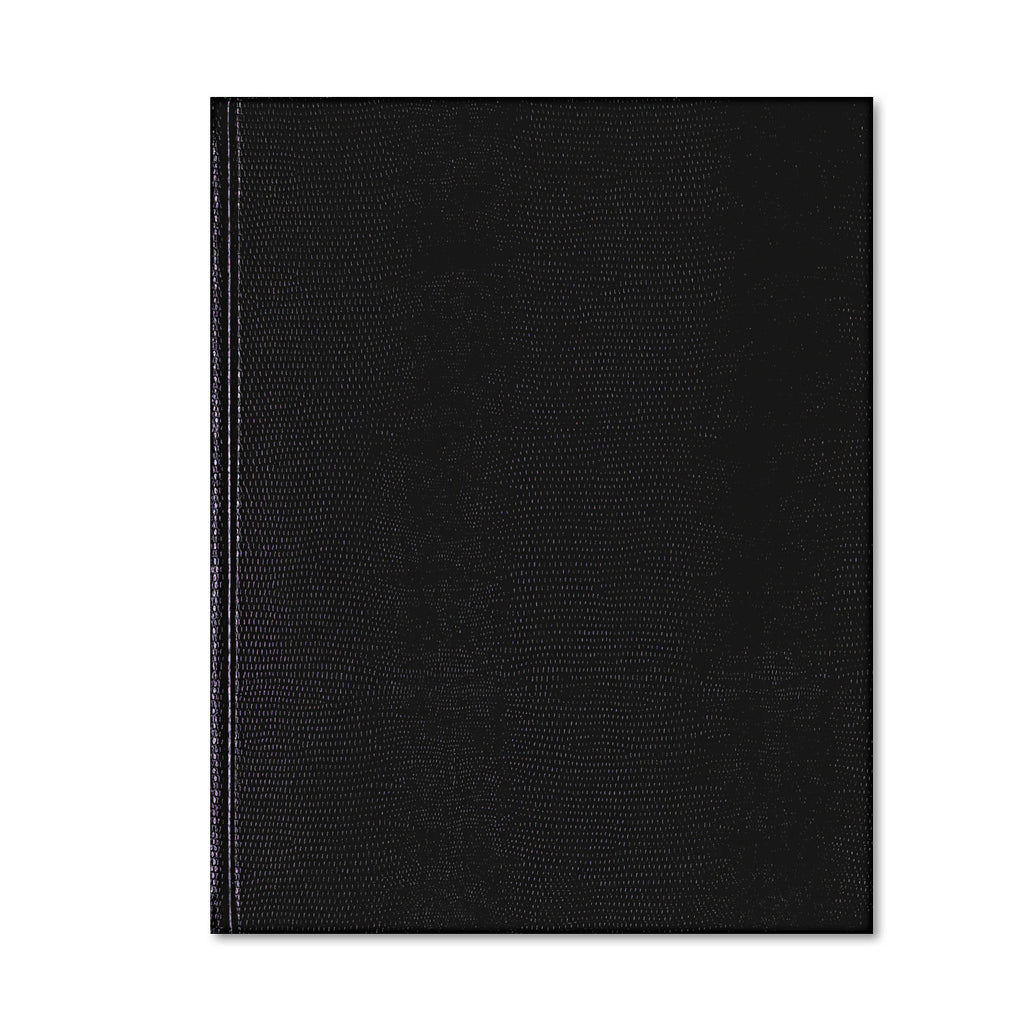 Executive Notebook with Ribbon Bookmark, 1-Subject, Medium/College Rule, Black Cover, (75) 10.75 x 8.5 Sheets