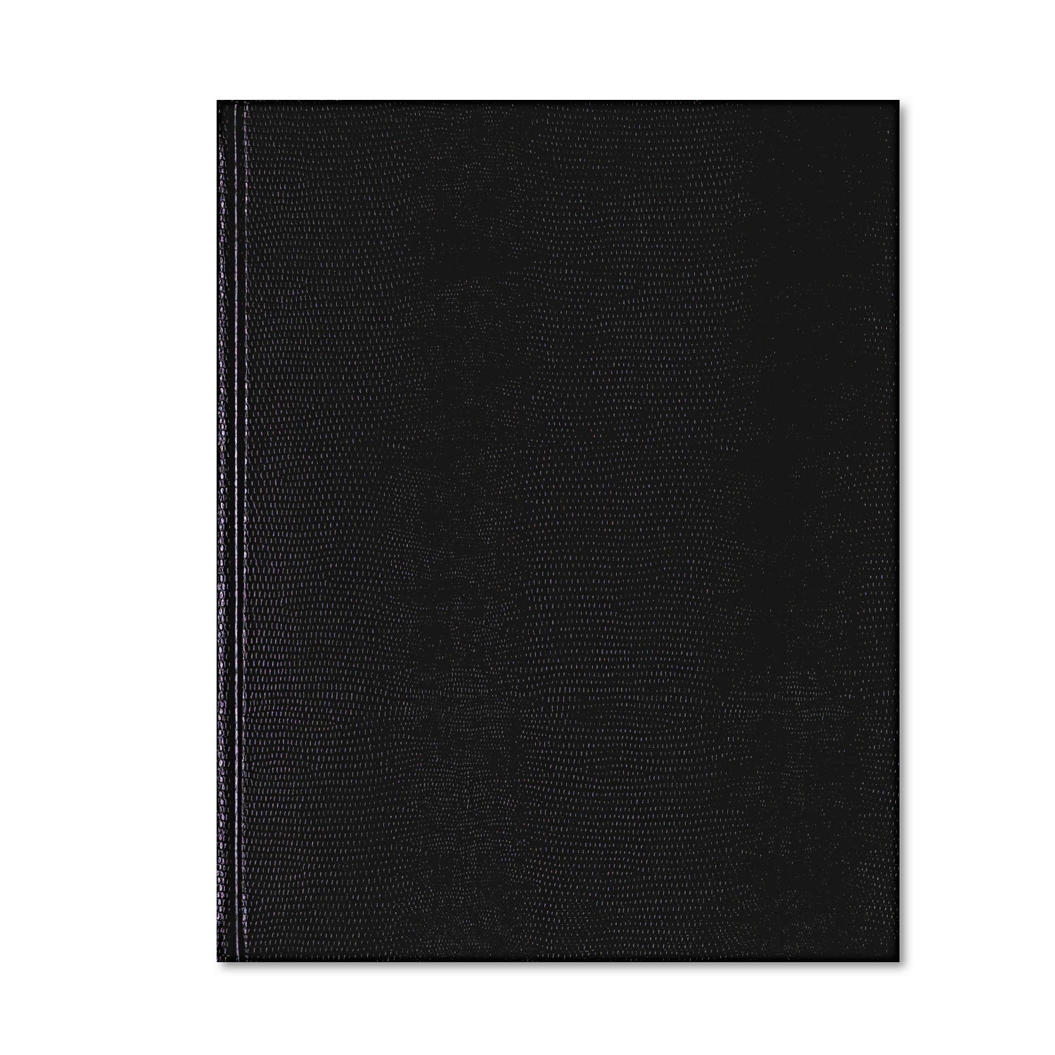 Executive Notebook with Ribbon Bookmark, 1-Subject, Medium/College Rule, Black Cover, (75) 10.75 x 8.5 Sheets