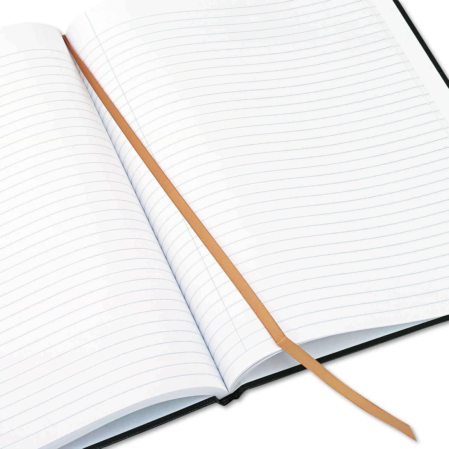 Executive Notebook with Ribbon Bookmark, 1-Subject, Medium/College Rule, Black Cover, (75) 10.75 x 8.5 Sheets