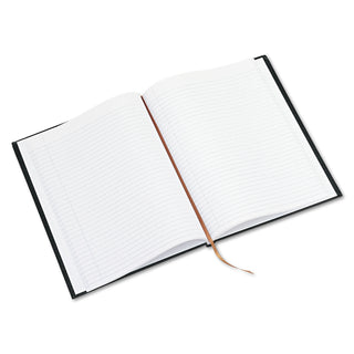 Executive Notebook with Ribbon Bookmark, 1-Subject, Medium/College Rule, Black Cover, (75) 10.75 x 8.5 Sheets