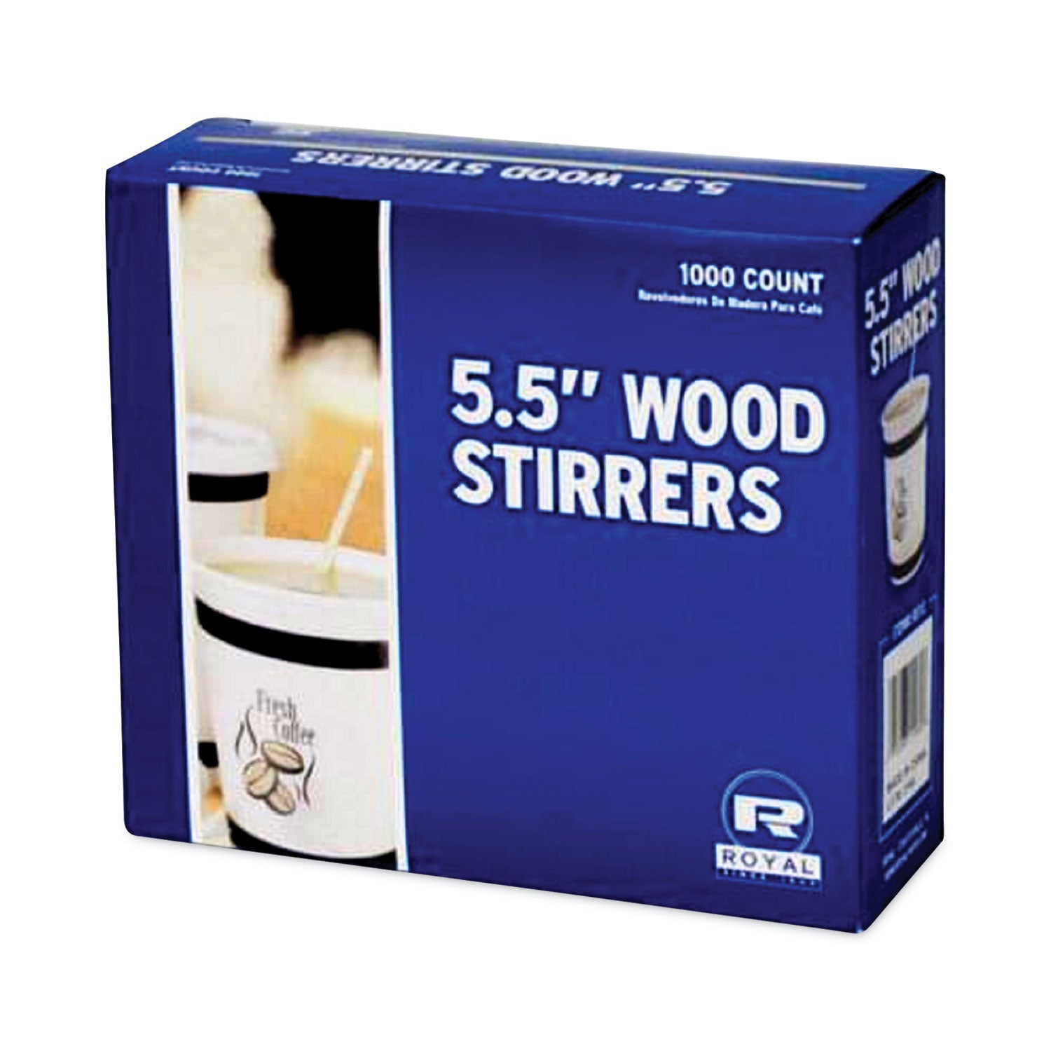 Wood Coffee Stirrers, 5.5", 1,000 Stirrers/Box - 