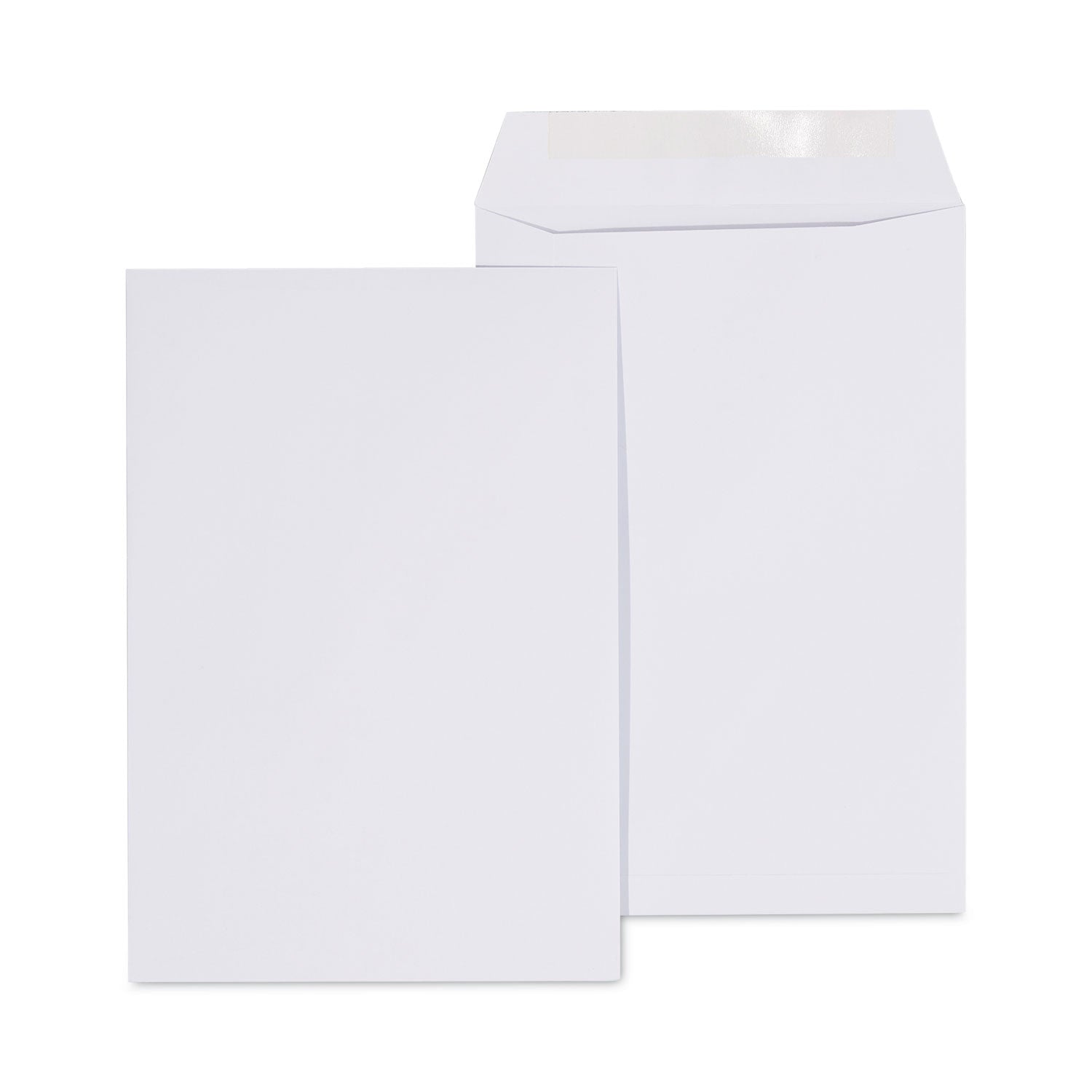 Catalog Envelope, 24 lb Bond Weight Paper, #1 3/4, Square Flap, Gummed Closure, 6.5 x 9.5, White, 500/Box - 