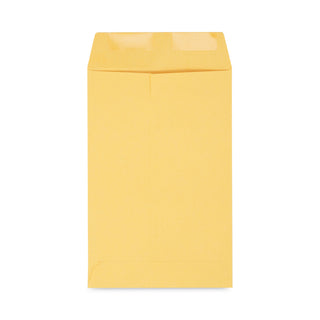 Catalog Envelope, 28 lb Bond Weight Kraft, #1 3/4, Square Flap, Gummed Closure, 6.5 x 9.5, Brown Kraft, 500/Box - 
