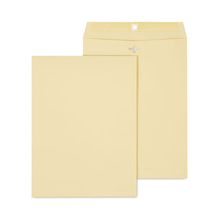 Kraft Clasp Envelope, #10 1/2, Square Flap, Clasp/Gummed Closure, 9 x 12, Brown Kraft, 100/Box - 
